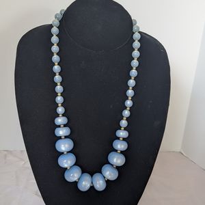 Vintage Milky Blue & Gold Necklace